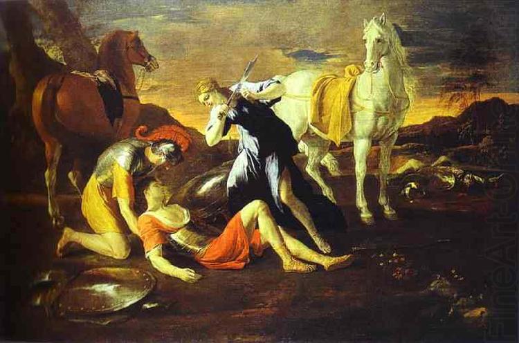 Nicolas Poussin Poussin Tancred and Erminia oil painting picture